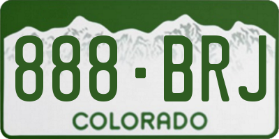 CO license plate 888BRJ
