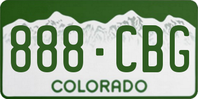 CO license plate 888CBG
