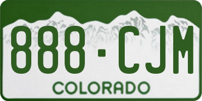 CO license plate 888CJM