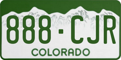 CO license plate 888CJR