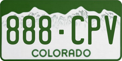CO license plate 888CPV