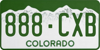 CO license plate 888CXB
