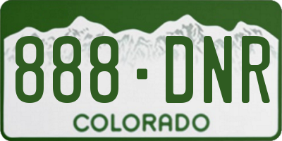 CO license plate 888DNR