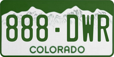 CO license plate 888DWR