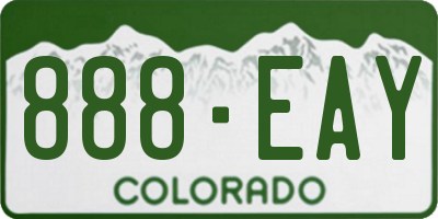 CO license plate 888EAY