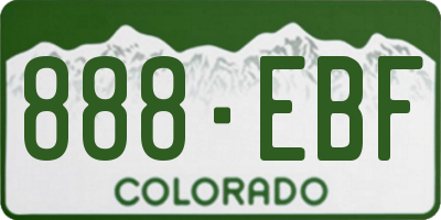 CO license plate 888EBF