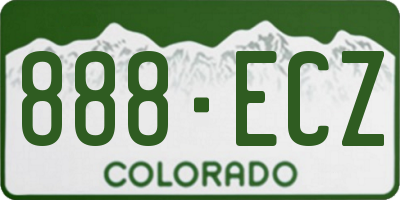 CO license plate 888ECZ
