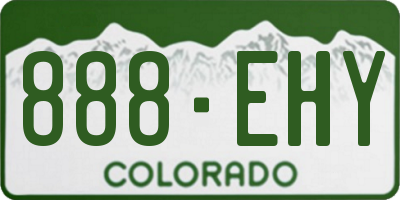 CO license plate 888EHY