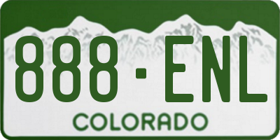 CO license plate 888ENL