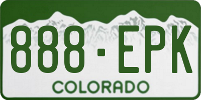 CO license plate 888EPK