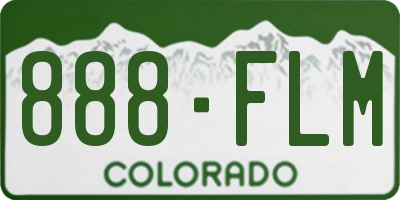CO license plate 888FLM
