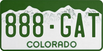CO license plate 888GAT