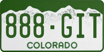 CO license plate 888GIT
