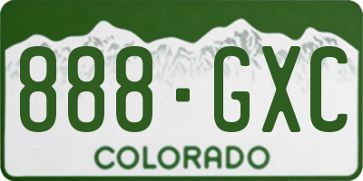 CO license plate 888GXC