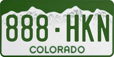 CO license plate 888HKN