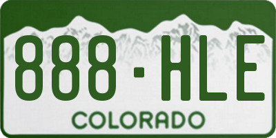 CO license plate 888HLE