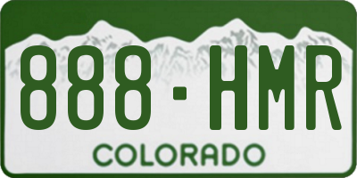 CO license plate 888HMR