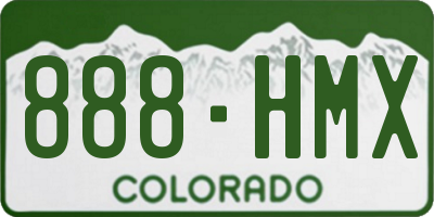 CO license plate 888HMX