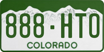 CO license plate 888HTO