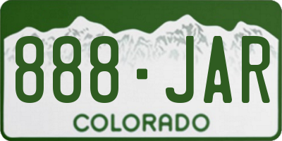 CO license plate 888JAR