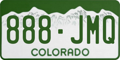 CO license plate 888JMQ