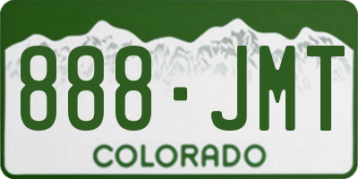 CO license plate 888JMT