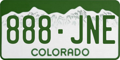 CO license plate 888JNE