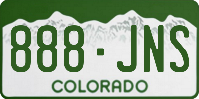 CO license plate 888JNS