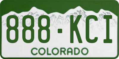 CO license plate 888KCI