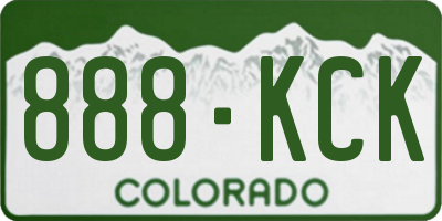 CO license plate 888KCK