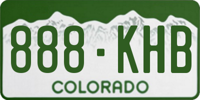 CO license plate 888KHB