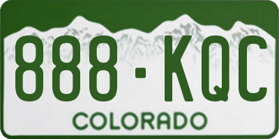 CO license plate 888KQC