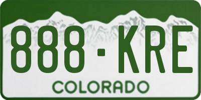 CO license plate 888KRE