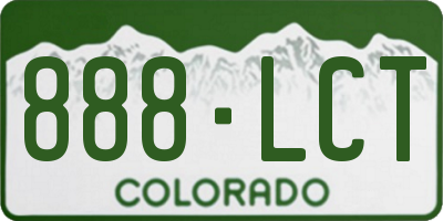 CO license plate 888LCT