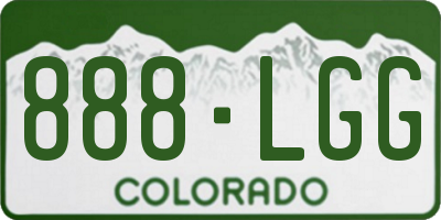 CO license plate 888LGG