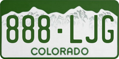 CO license plate 888LJG