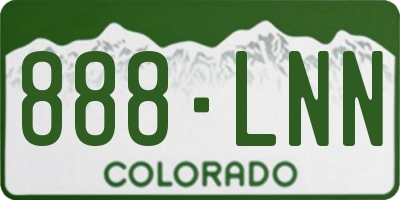 CO license plate 888LNN