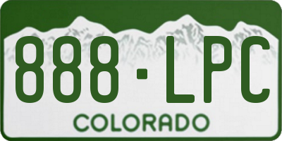 CO license plate 888LPC