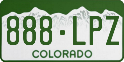 CO license plate 888LPZ
