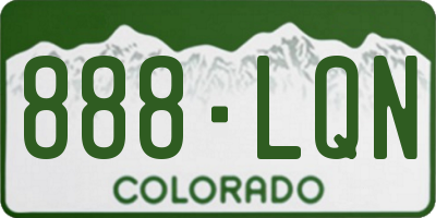 CO license plate 888LQN