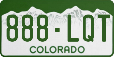 CO license plate 888LQT