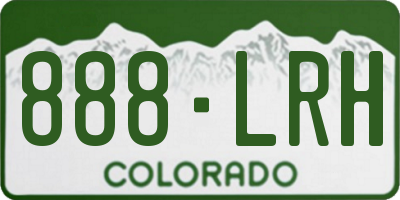 CO license plate 888LRH