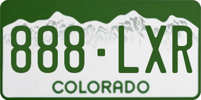 CO license plate 888LXR
