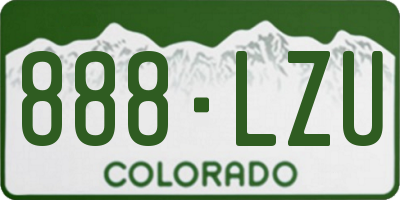 CO license plate 888LZU