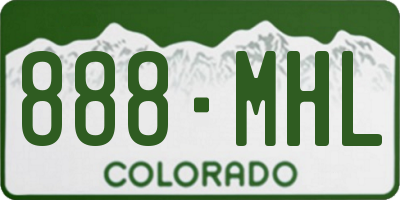 CO license plate 888MHL