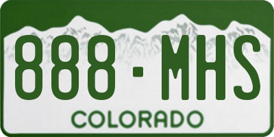 CO license plate 888MHS