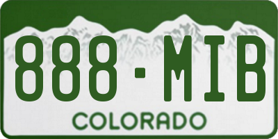 CO license plate 888MIB