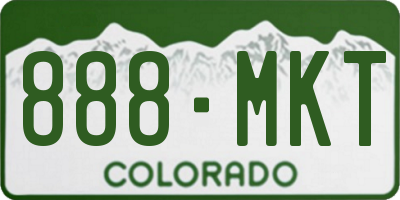 CO license plate 888MKT