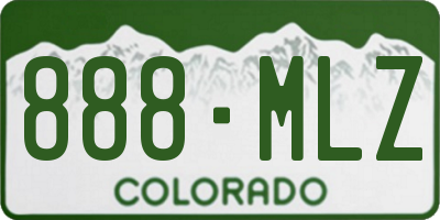 CO license plate 888MLZ