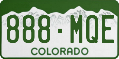 CO license plate 888MQE